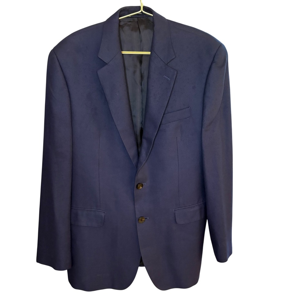 Ralph Lauren Dillard's Mens Navy Blue Bamboo Blazer Jacket 40R